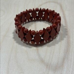 Vintage Red Jasper Red Beaded Bracelet